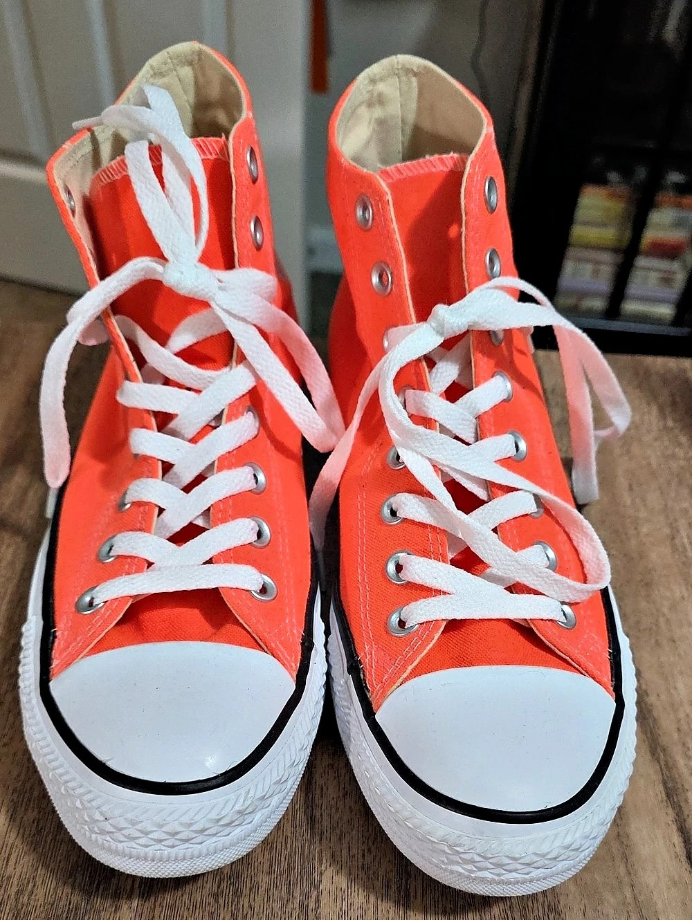 Converse Chuck Taylor All Star High Top Sneakers in Orange & White